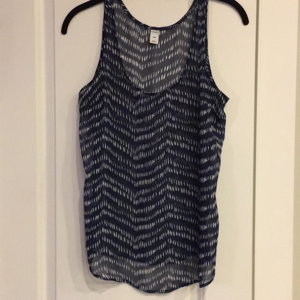 Sheer blue tank